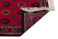 Kavala Red Classic Wool Handmade Area Rug 4'0" x 5'3"