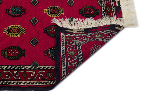 Kavala Red Classic Wool Handmade Area Rug 4'0" x 5'3"