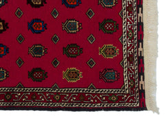 Kavala Red Classic Wool Handmade Area Rug 4'0" x 5'3"
