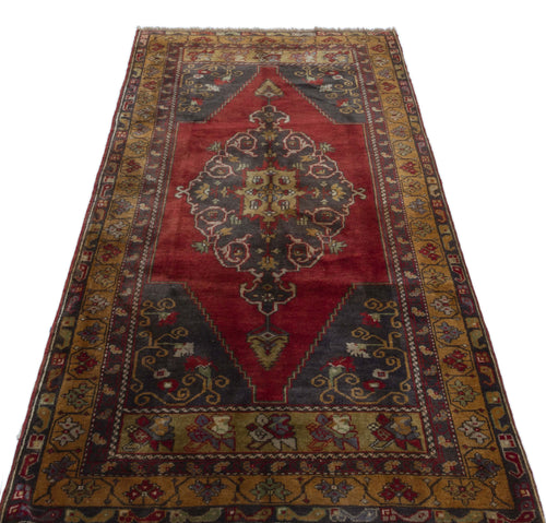 Kavala Red Classic Wool Handmade Area Rug 3'5" x 7'9"