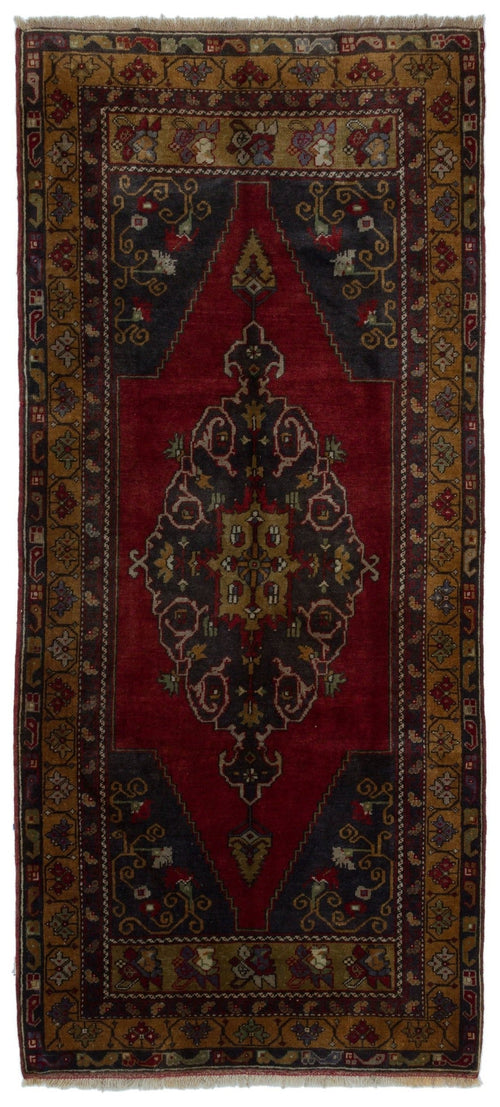 Kavala Red Classic Wool Handmade Area Rug 3'5" x 7'9"