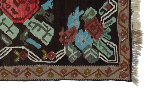 Kavala Brown Classic Wool Handmade Area Rug 5'3" x 8'10"