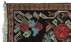 Kavala Brown Classic Wool Handmade Area Rug 5'3" x 8'10"