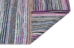 Girit Beige Striped Wool Handmade Area Rug 4'2" x 10'8"