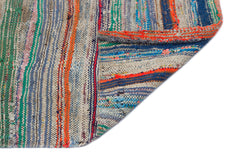 Girit 31715 Beige Striped Wool Handmade Area Rug 4'6" x 8'4"