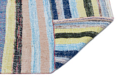 Girit Beige Striped Wool Handmade Area Rug 2'11" x 10'11"