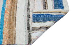 Girit Beige Striped Wool Handmade Area Rug 5'0" x 11'11"