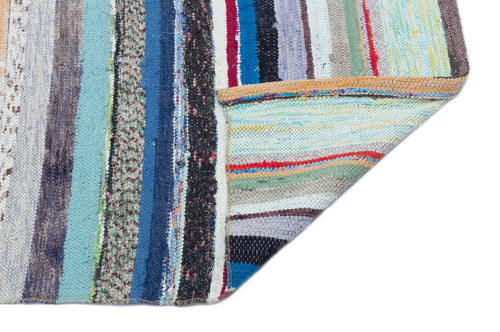 Girit Beige Striped Wool Handmade Area Rug 2'9" x 9'5"