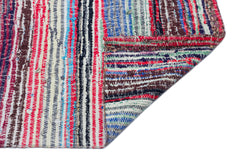 Girit Beige Striped Wool Handmade Area Rug 3'6" x 10'6"