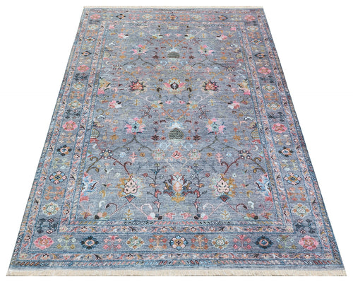 Vintage Kilim Rug – Blue Kilim Rug Washable Non Slip Flatweave Carpet