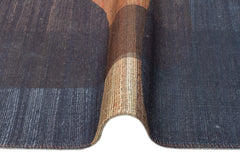 Navy Geometric Kilim - Washable Area Rug With Soft Texture & Non Slip Pad