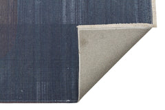 Navy Geometric Kilim - Washable Area Rug With Soft Texture & Non Slip Pad