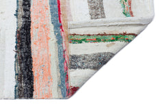 Girit Beige Striped Wool Handmade Area Rug 5'0" x 10'5"