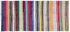 Girit Multy Striped Wool Handmade Area Rug 5'9" x 10'1"