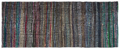 Girit Brown Striped Wool Handmade Area Rug 4'0" x 10'0"