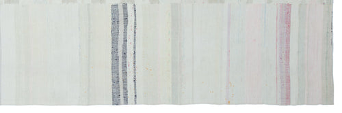 Girit Beige Striped Wool Handmade Area Rug 4'1" x 12'10"