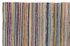 Girit 31951 Beige Striped Wool Handmade Area Rug 5'1" x 7'10"