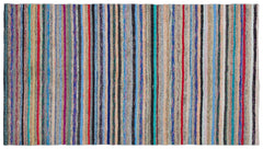 Girit 31952 Multy Striped Wool Handmade Area Rug 5'3" x 9'5"