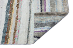 Girit 31962 Beige Striped Wool Handmade Area Rug 4'11" x 10'1"