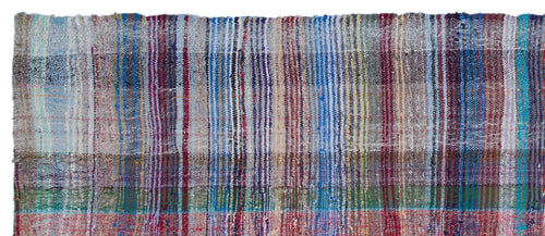 Girit Multy Striped Wool Handmade Area Rug 5'11" x 8'1"