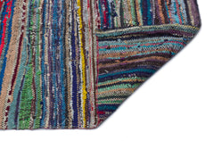 Girit Beige Striped Wool Handmade Area Rug 5'6" x 10'10"