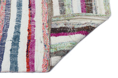 Girit 31972 Beige Striped Wool Handmade Area Rug 5'3" x 8'2"