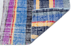 Girit Beige Striped Wool Handmade Area Rug 3'7" x 10'3"