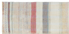 Girit Beige Striped Wool Handmade Area Rug 5'4" x 8'4"