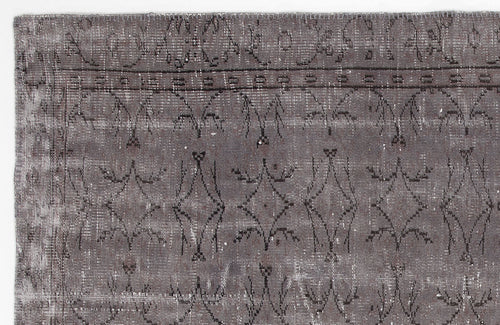 Atina Grey Vintage Wool Handmade Area Rug 5'4" x 9'2"