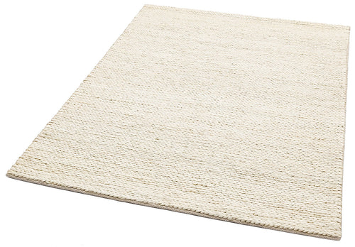 Handmade Jute Rug - White Modern Flatweave Natural Fiber Carpet for Living Room