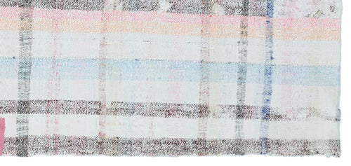 Girit Beige Striped Wool Handmade Area Rug 3'0" x 6'9"