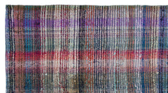 Girit Beige Striped Wool Handmade Area Rug 5'5" x 9'7"