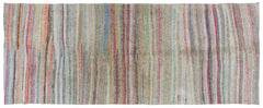Girit Beige Striped Wool Handmade Area Rug 3'10" x 9'7"