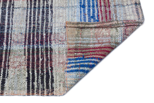 Girit Grey Striped Wool Handmade Area Rug 3'6" x 10'0"