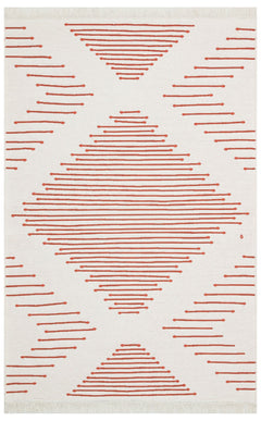 Cotton Kilim Rug – Double Sided Geometric Flatweave Area Rug | Washable Non Slip