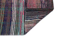 Girit Brown Striped Wool Handmade Area Rug 3'9" x 10'6"