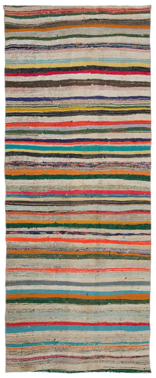 Girit 32048 Multy Striped Wool Handmade Area Rug 4'8" x 11'10"