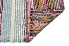 Girit Beige Striped Wool Handmade Area Rug 6'3" x 9'1"