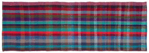 Girit Multy Striped Wool Handmade Area Rug 2'10" x 8'6"