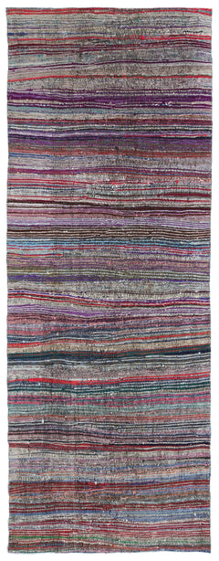 Girit Multy Striped Wool Handmade Area Rug 5'6" x 10'0"