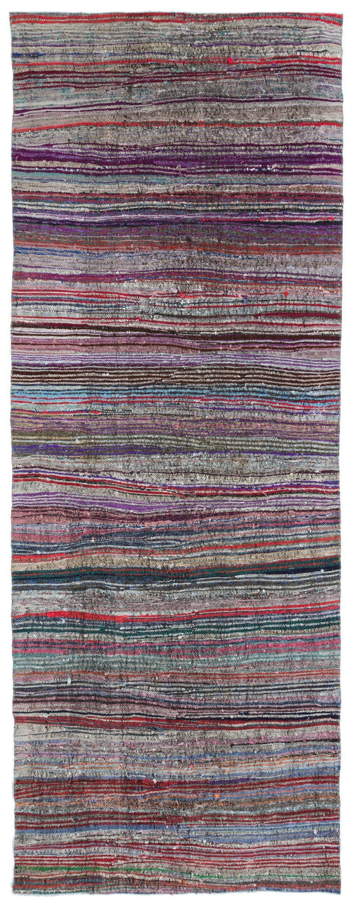 Girit Multy Striped Wool Handmade Area Rug 5'6" x 10'0"
