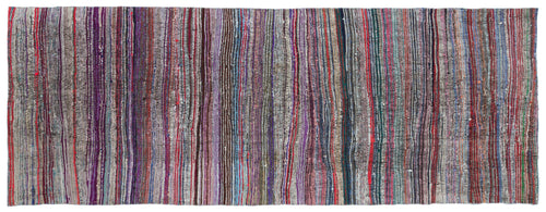 Girit Multy Striped Wool Handmade Area Rug 5'6" x 10'0"