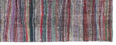 Girit Multy Striped Wool Handmade Area Rug 5'6" x 10'0"