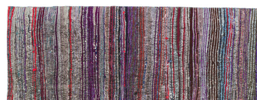 Girit Multy Striped Wool Handmade Area Rug 5'6" x 10'0"