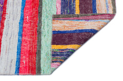 Girit Beige Striped Wool Handmade Area Rug 5'4" x 10'2"