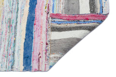 Girit Beige Striped Wool Handmade Area Rug 5'3" x 10'0"