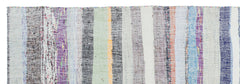 Girit Beige Striped Wool Handmade Area Rug 3'3" x 9'11"
