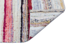 Girit 32178 Beige Striped Wool Handmade Area Rug 5'3" x 9'5"