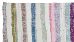 Girit 32178 Beige Striped Wool Handmade Area Rug 5'3" x 9'5"