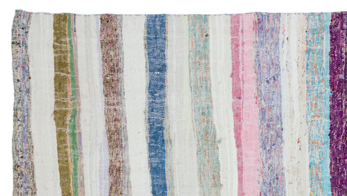 Girit 32178 Beige Striped Wool Handmade Area Rug 5'3" x 9'5"